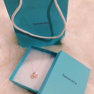 tiffany pink heart necklace